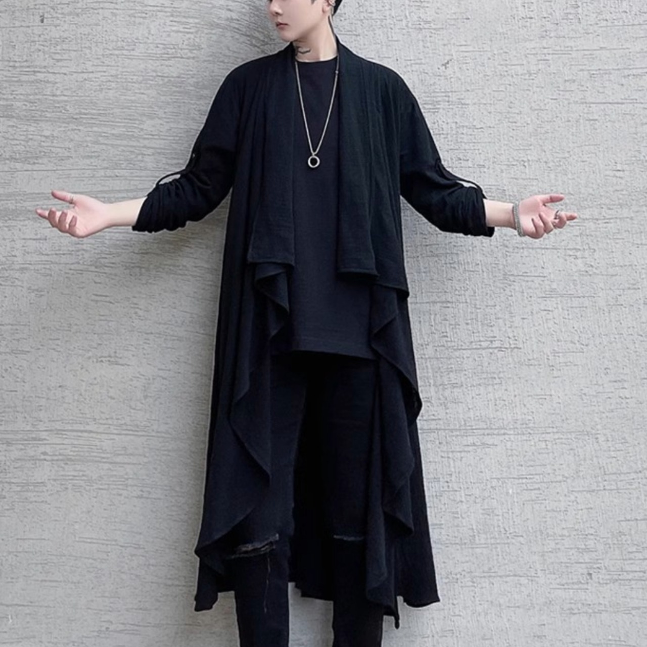 Drape Hem Long Cardigan　TB2613・画像3