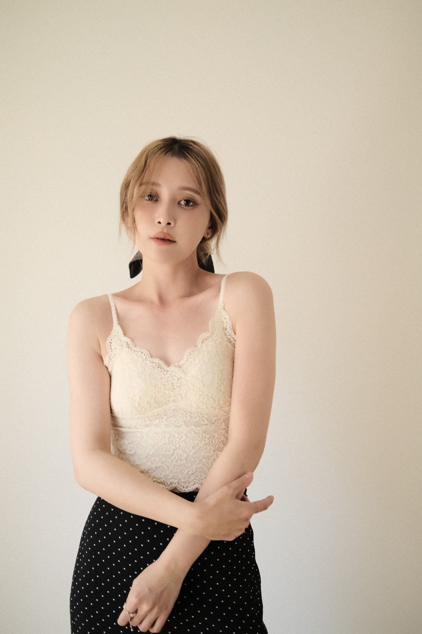 Lace Cap-in Cami/レースカップインキャミ /Ivory