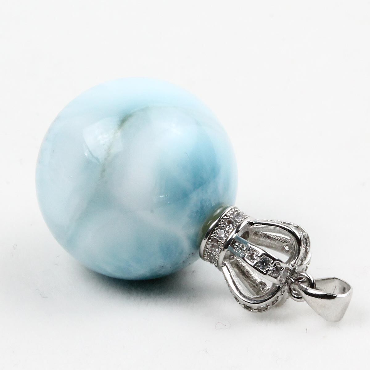 ラリマー 丸玉ペンダント 一点物 112-5613