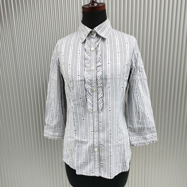 BURBERRY BLUE LABEL✨ シャツ✨ブラウス✨ 七分袖✨白✨36 BURBERRY 