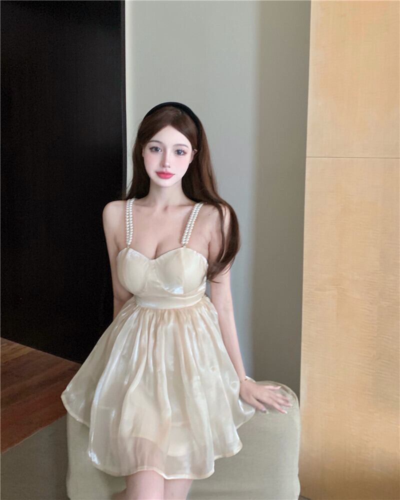 ドレス ショートスカート サマー ふわふわ 夏物 ピュア ブラックストロベリース43798914946