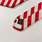 Brooks Brothers ブルックスブラザーズ レジメンタル ネクタイ /レッド×ホワイト/アメリカ製/米国製/シルク×コットン