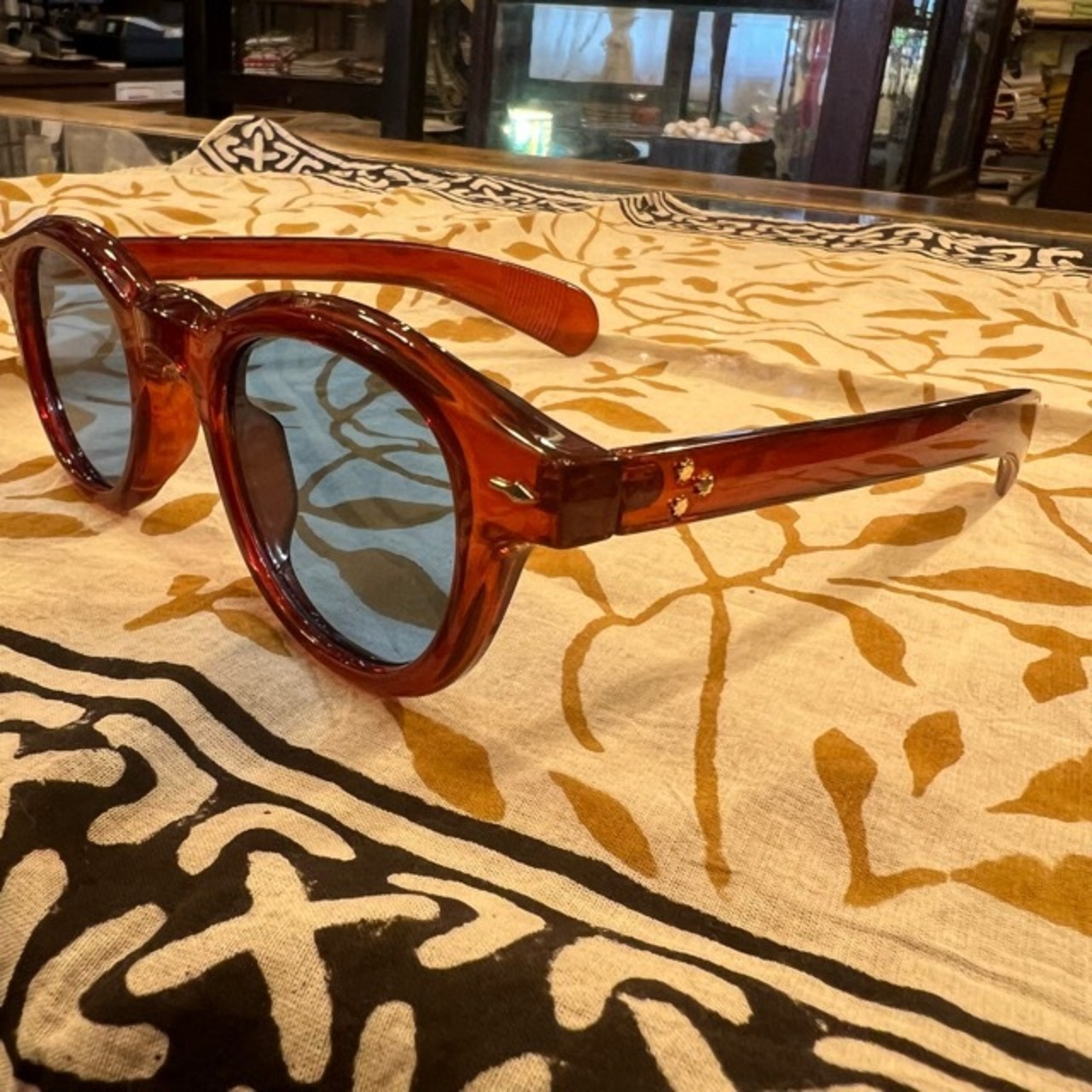TOPANGA Accessory Rivet Round Sunglasses　リベットラウンドサングラス 5Type 　クリア　べっ甲　Sunglass