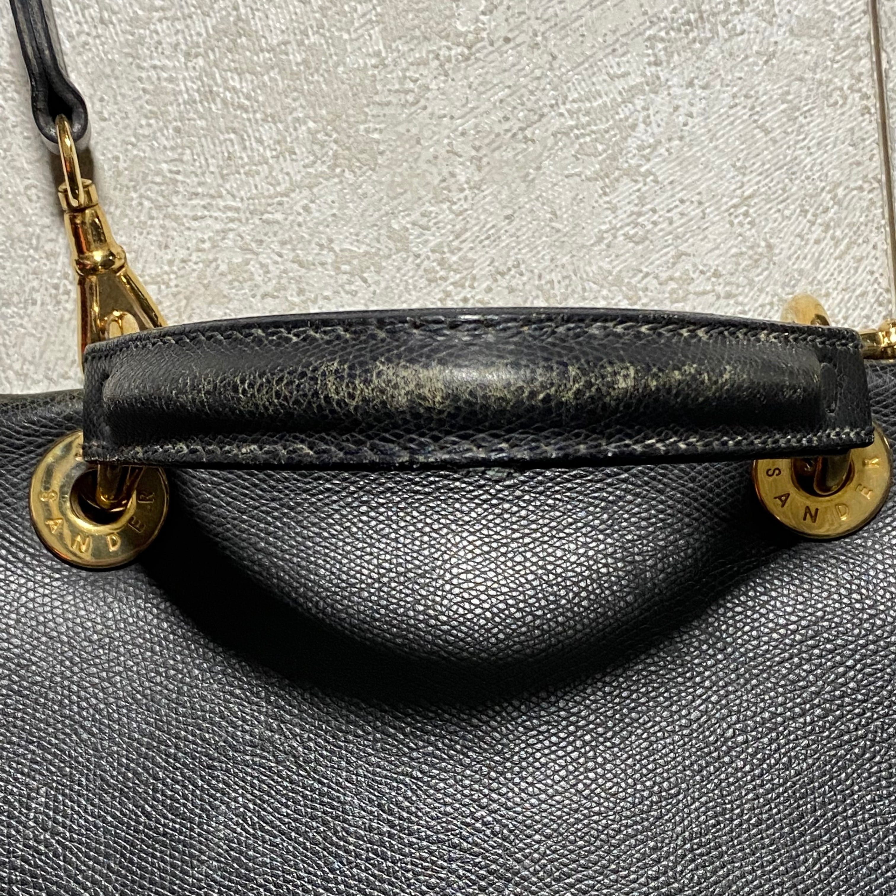 JIL SANDER black leather 2way bag | NOIR ONLINE