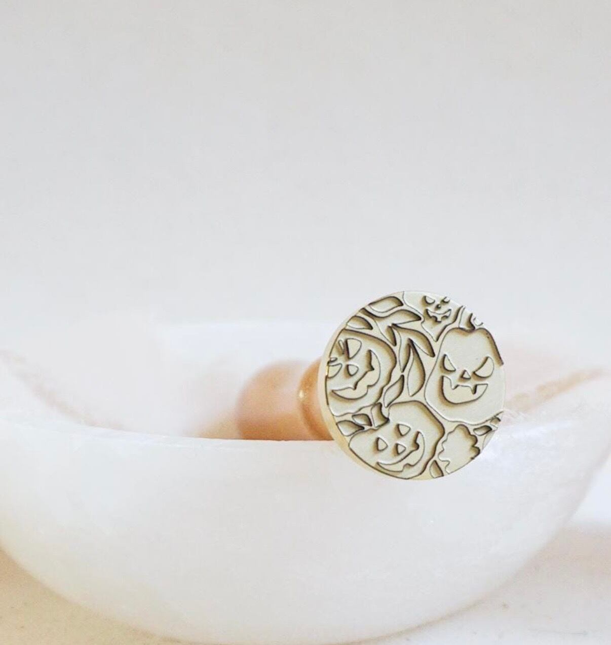 【早期割引・受注販売】Wax Stamp - おばけパンプキン-スタンプヘッド