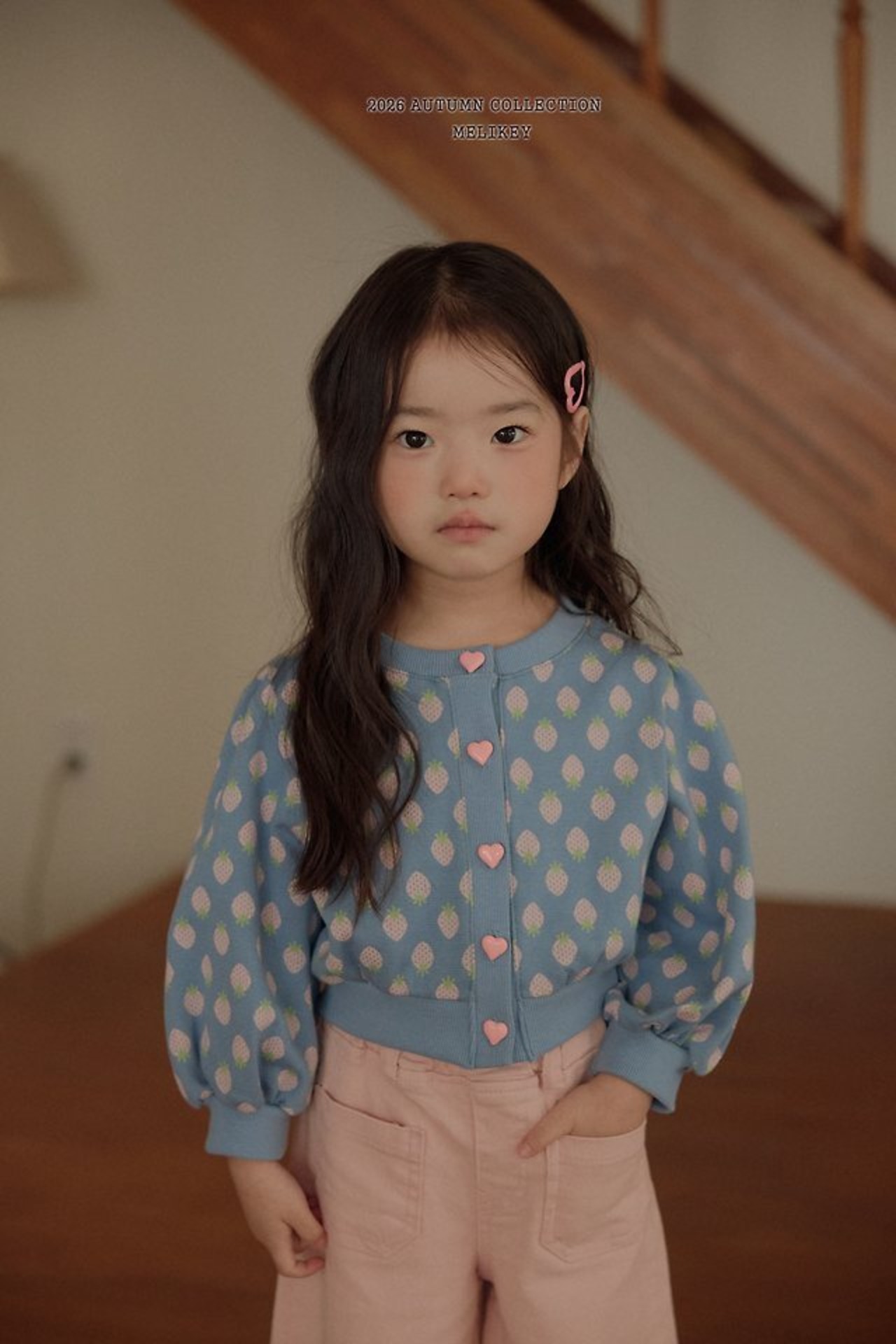 韓国子供服 / 26Autumn / 〖取寄〗Melikey / ベリーベリーカーディガン / 女子服 *XS~JM*