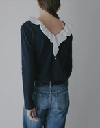 MANOF 2WAY FRILL NECK CUT TOPS