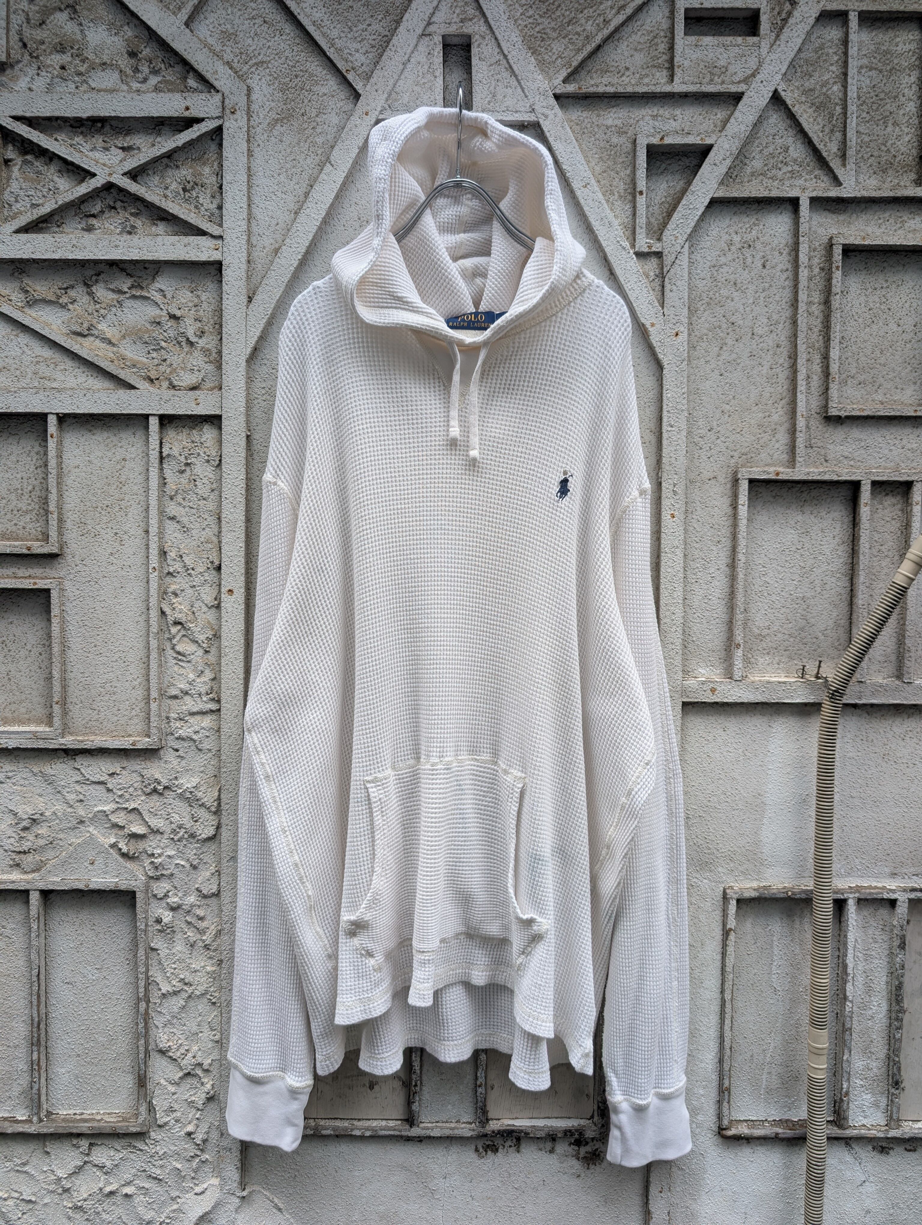 "POLO RALPH LAUREN" thermal pullover hoodie