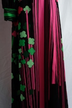 Square neck long dress Made in Italy