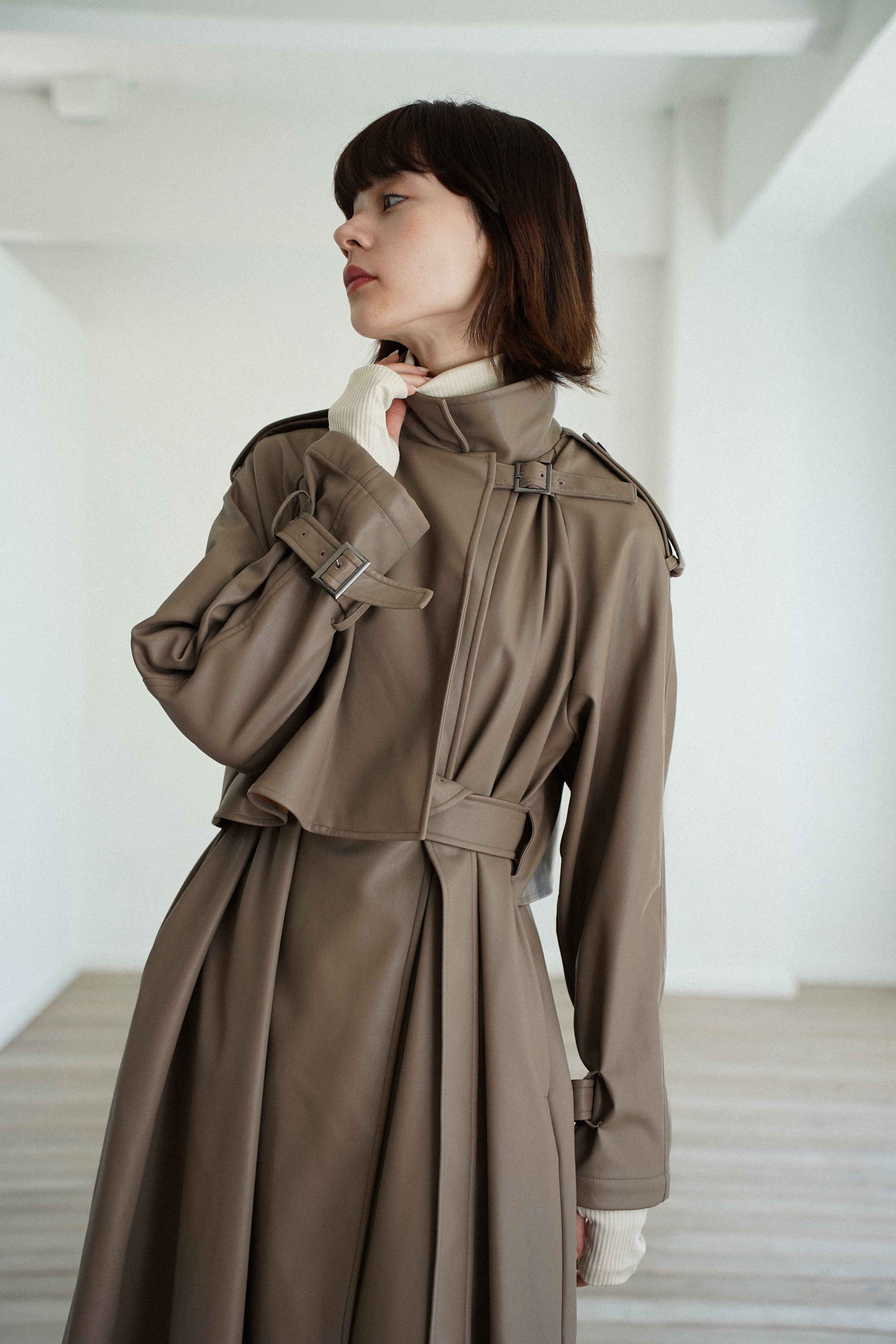 LEATHER TRENCH COAT【CA2A-C364】 | CIEL'AIR