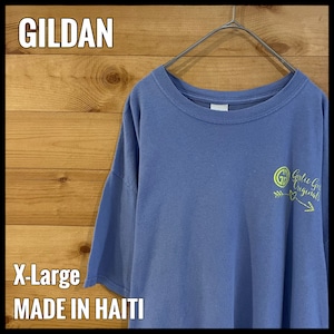 【GILDAN】ワンポイントロゴ バックプリント Tシャツ XL ビッグサイズ US古着