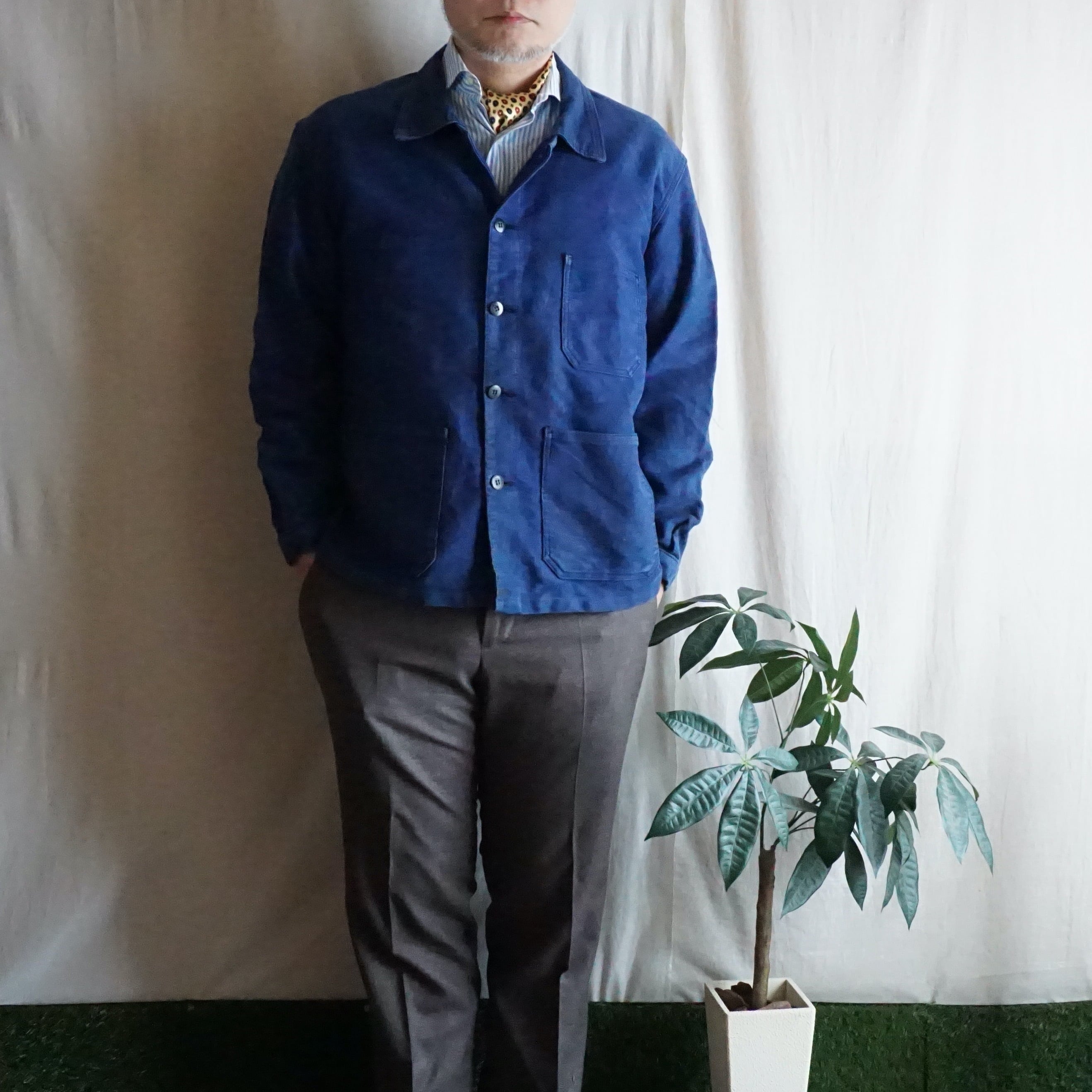 フランス モールスキン ワークジャケット 60's France [C2606] | 古着