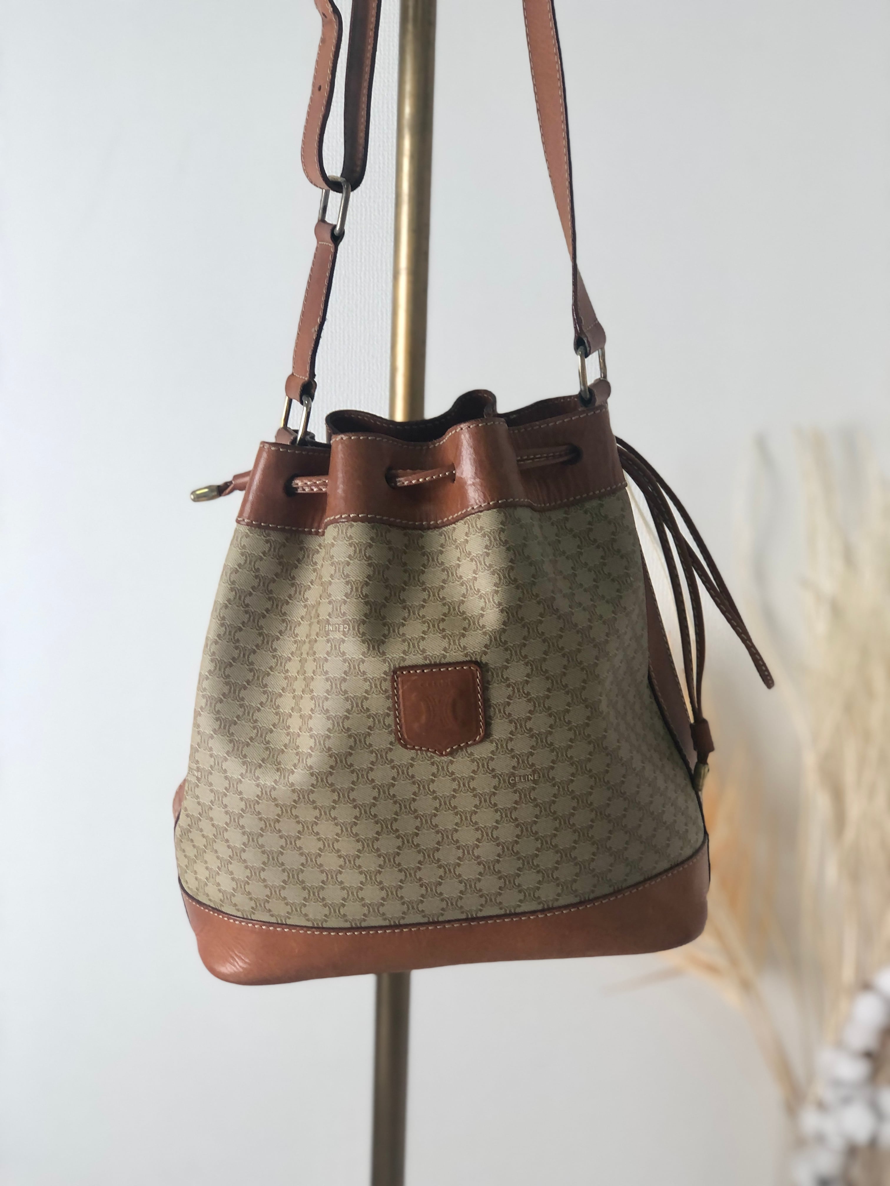 日本直送 名牌中古包 】CELINE セリーヌ マカダム ブラゾン型押し