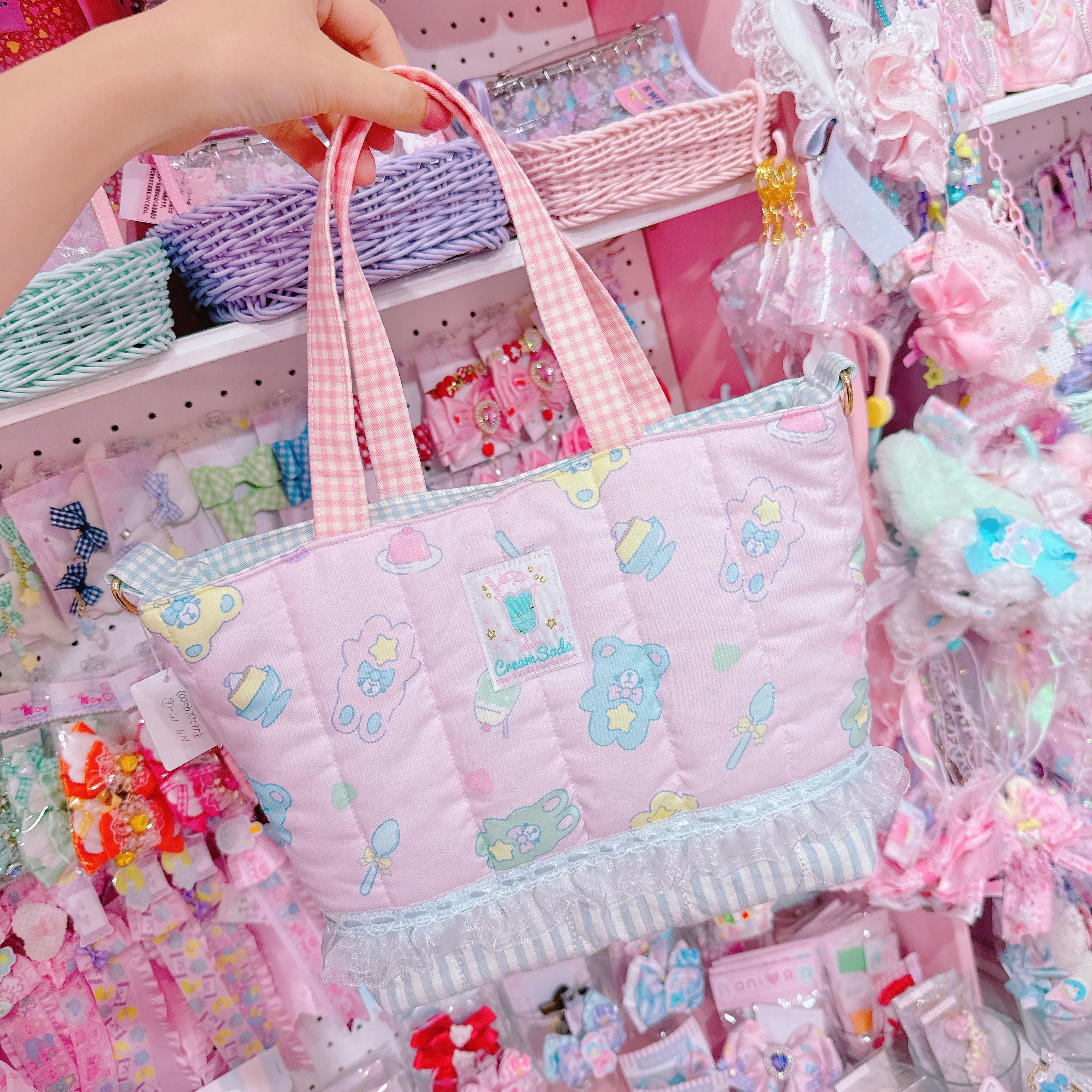 【N7】17-6キルティング2wayトートバッグ（ショルダーひも別売）