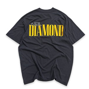 size:M程度【 NEIL DIAMOND 】ニール ダイアモンド バンドTシャツ バンT プリントTシャツ ブラック イエロー 黒 黄色