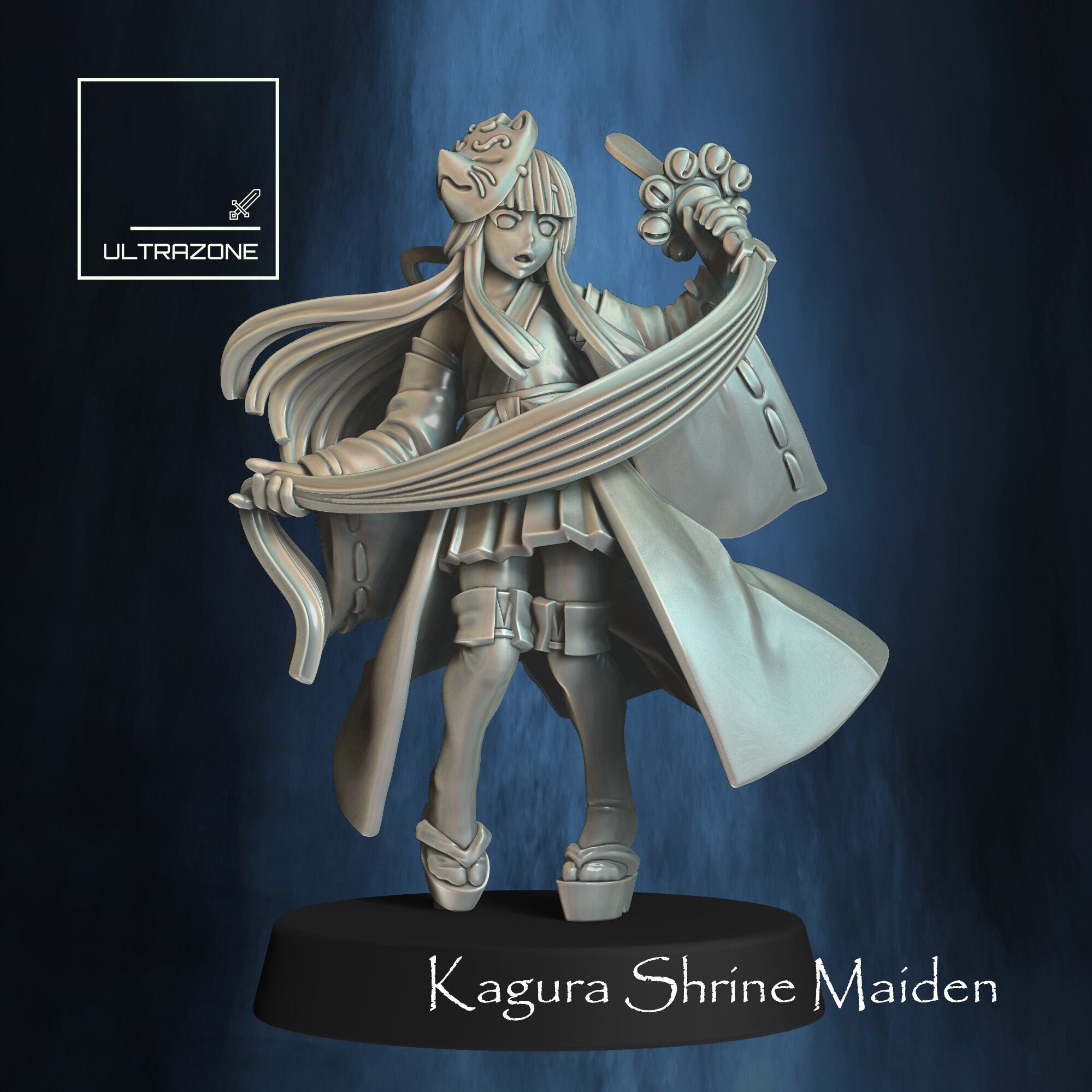 神楽巫女「沙耶」STLデータ版 | ULTRAZONE - Table Top Miniatures