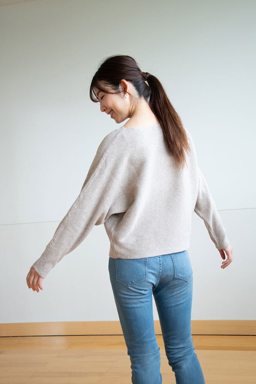 ポートネックドルマンニットグレージュ