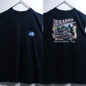 "Harley Davidson" Black Print No sleeve Shirt