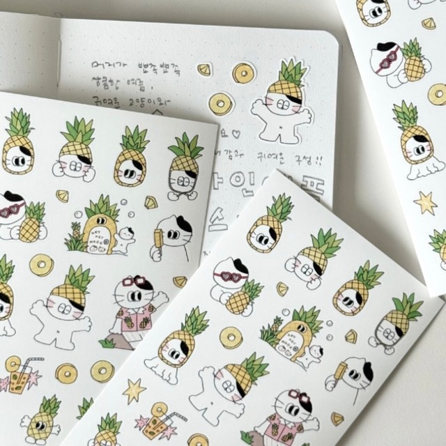 ★予約 KEYKEYMADE 〔sticker -パイナップル-〕
