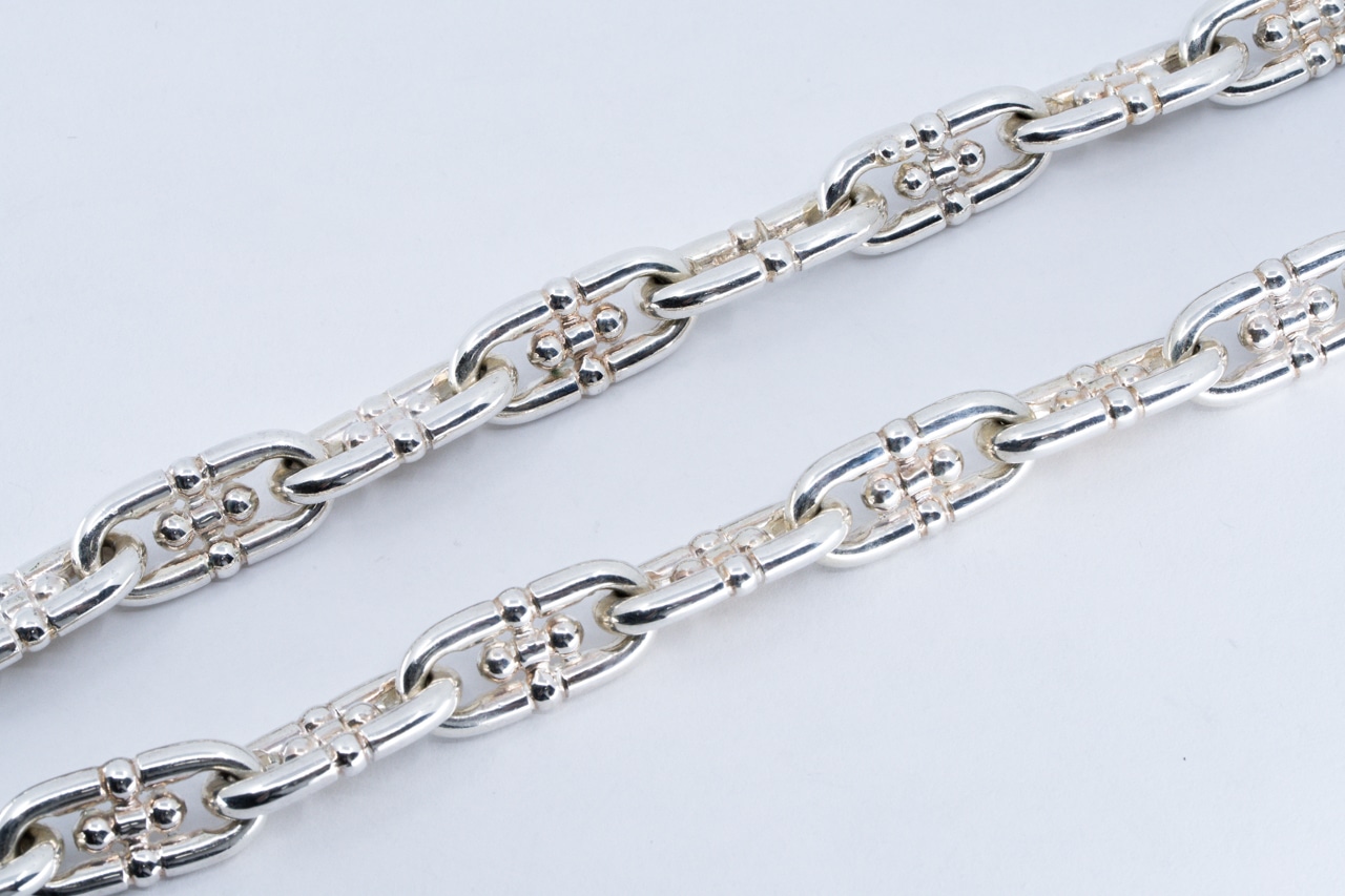 C-058 BP chain link necklace(cross)(25コマ)(約46cm)