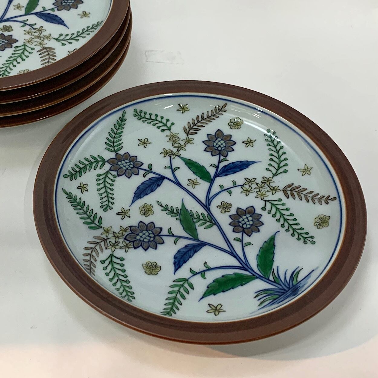 SALE／90%OFF】有田焼 源右衛門窯 古伊万里 麺鉢 染錦更紗手花蝶文 豆