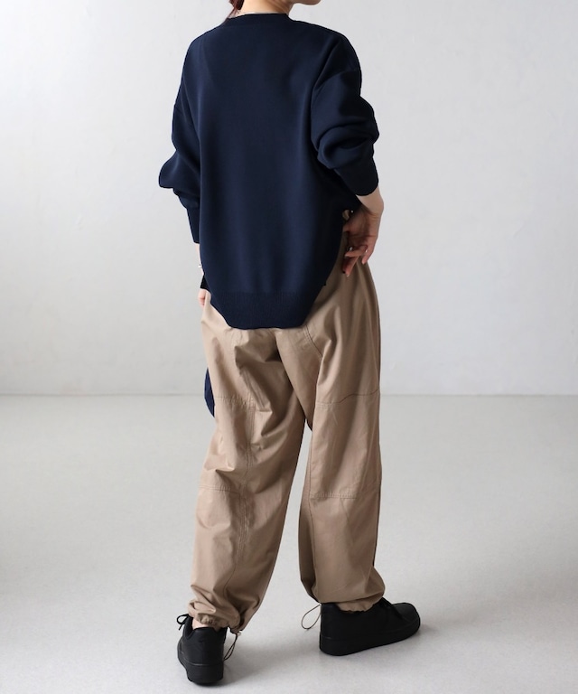 スウェットライクサイドスリットニットプルオーバー