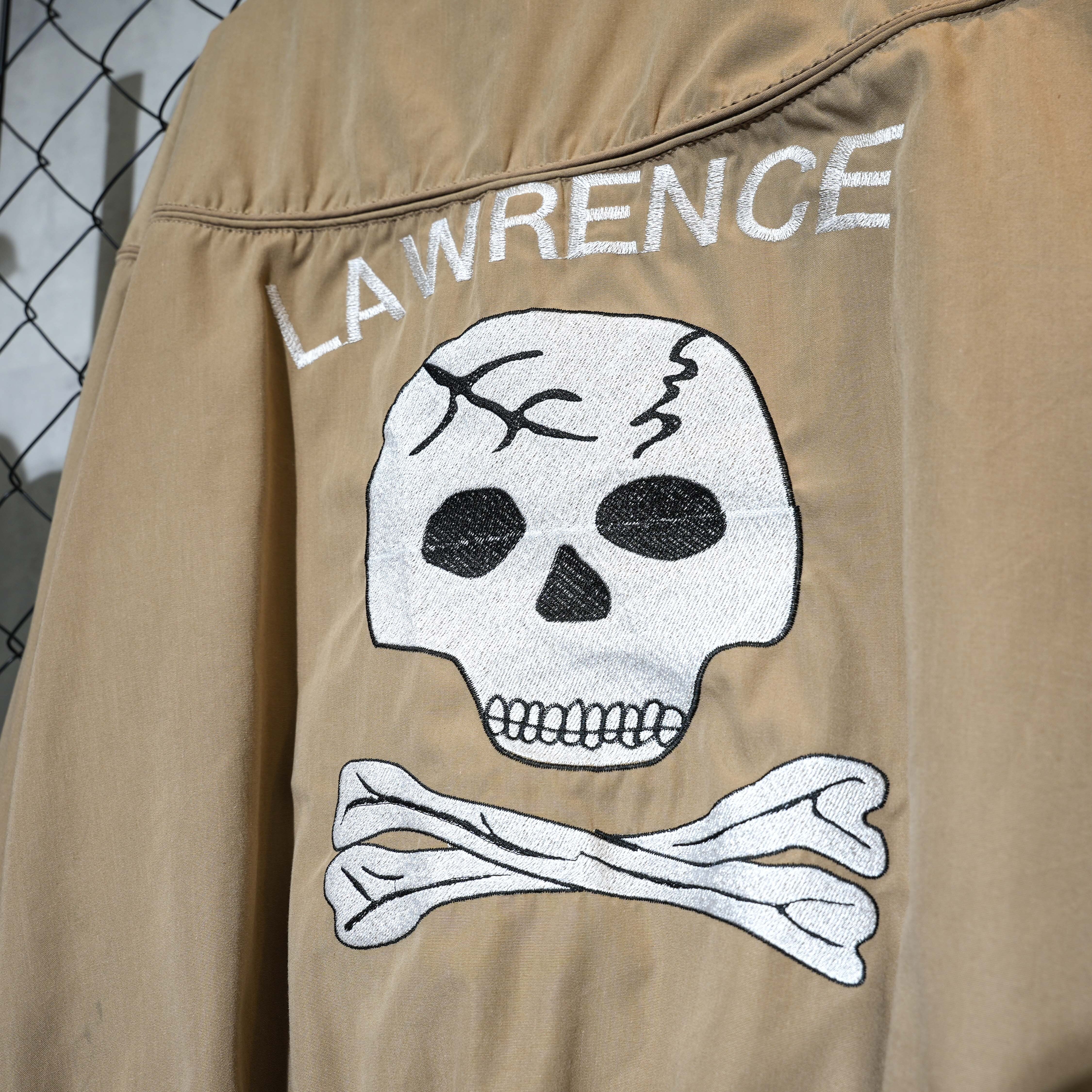 90s-00s HABAND ダービージャケット スカル刺繍 クロスボーン LAWRENCE