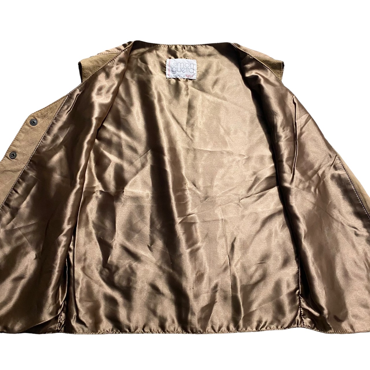 old nubuck vest made in france