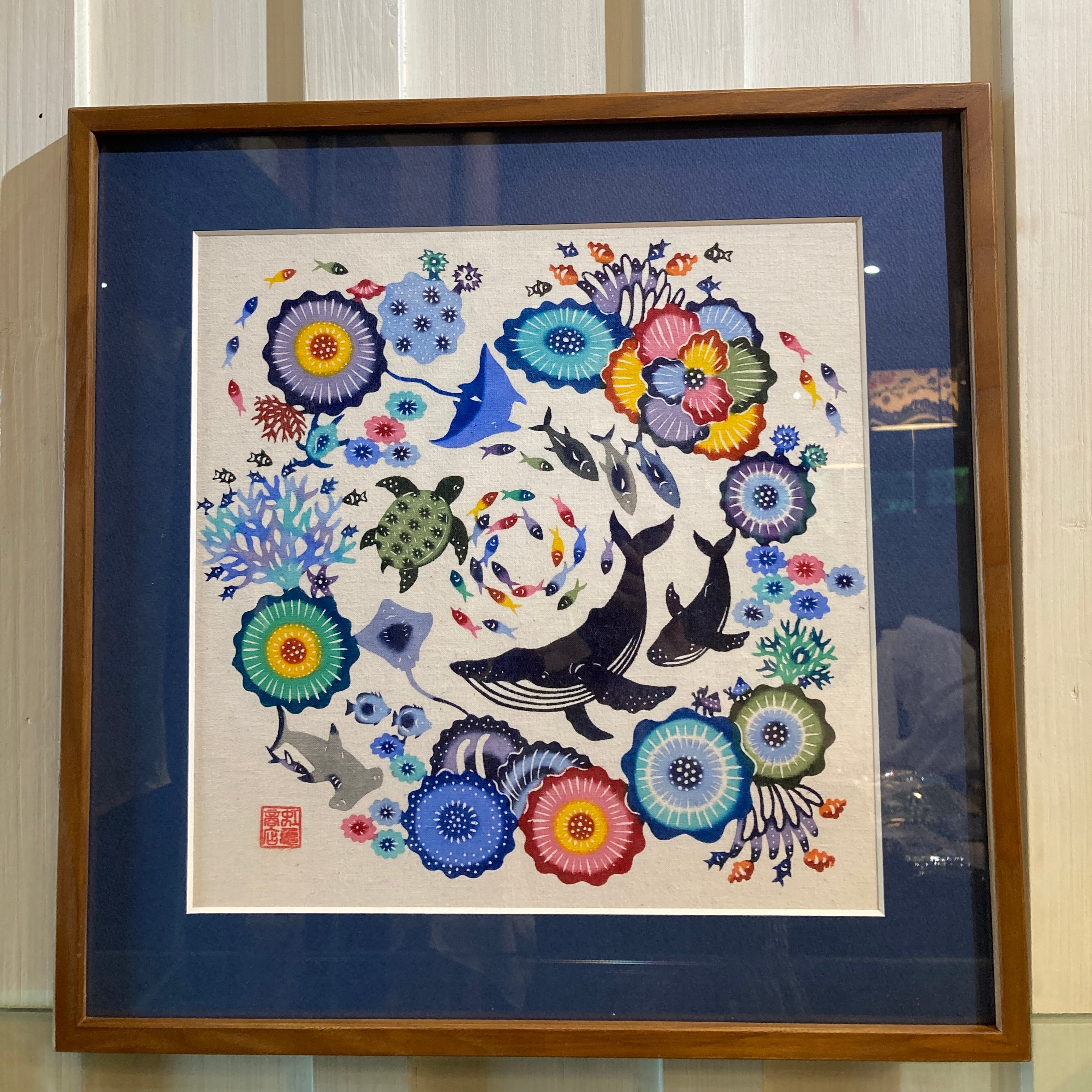 紅型染め原画額絵 Peace in Harmony | 虹亀商店