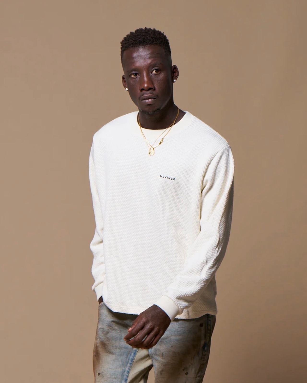 MLVINCE / thermal LS tee cream