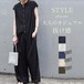オールインワン レディース サロペット 透かし編み 体型カバー 大きいサイズ つなぎ ワイドパンツ オーバーオール サロぺ パンツ ボトムス ゆったり マタニティ 半袖 袖あり 春 夏