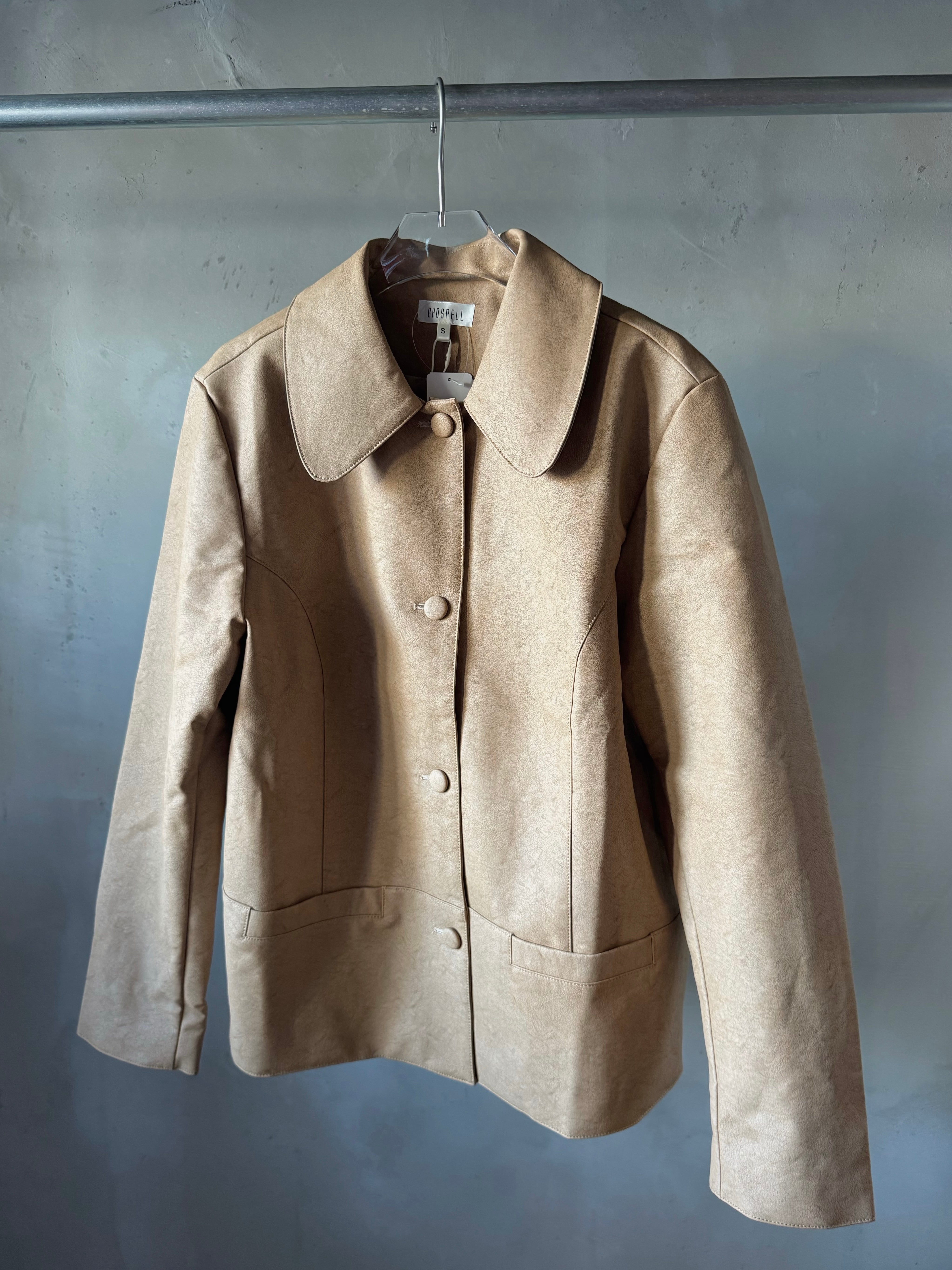 【GHOSPELL】Camila Faux Leather Jacket