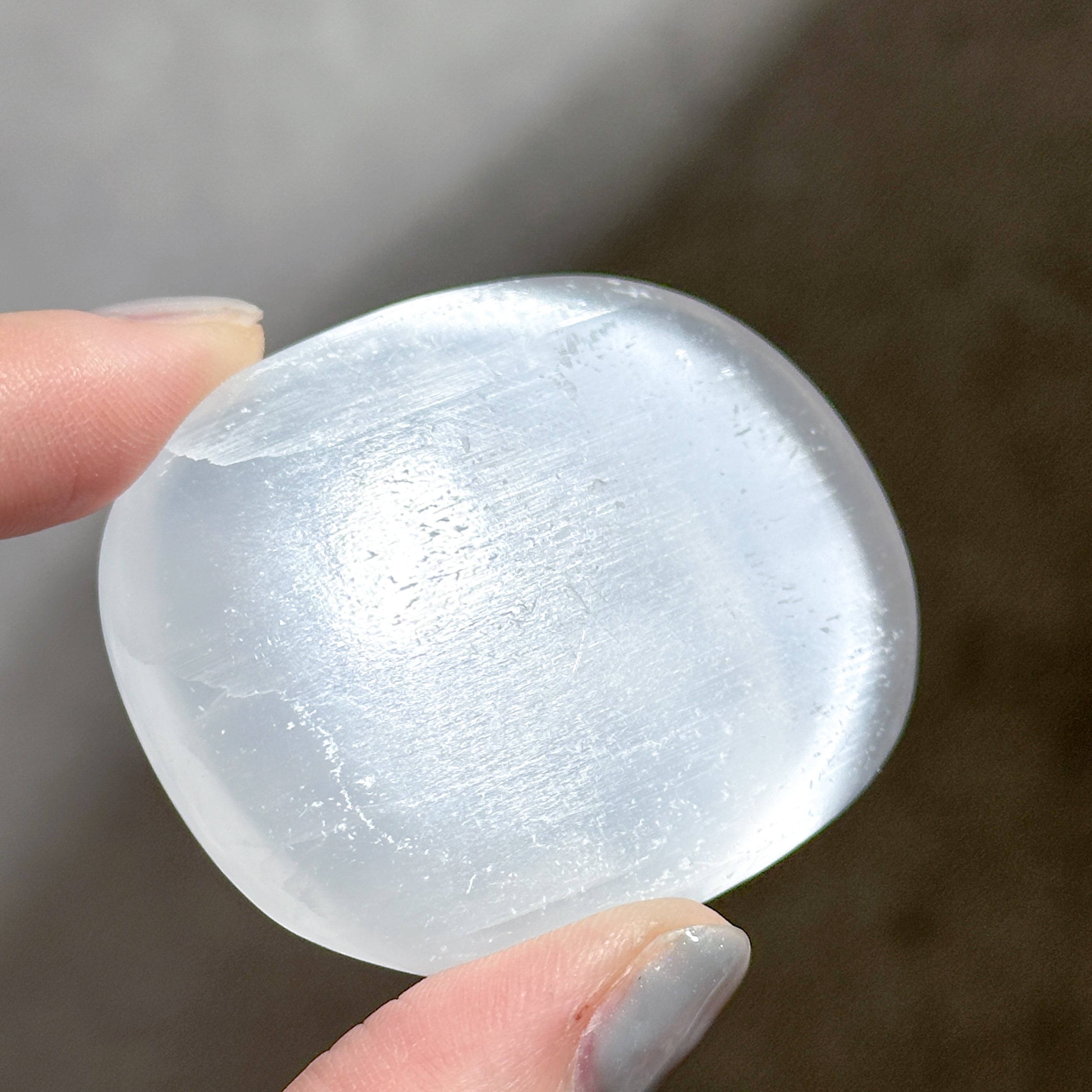 セレナイト　天然石 セレナイト パームストーン23♢Selenite♢天然石・鉱物