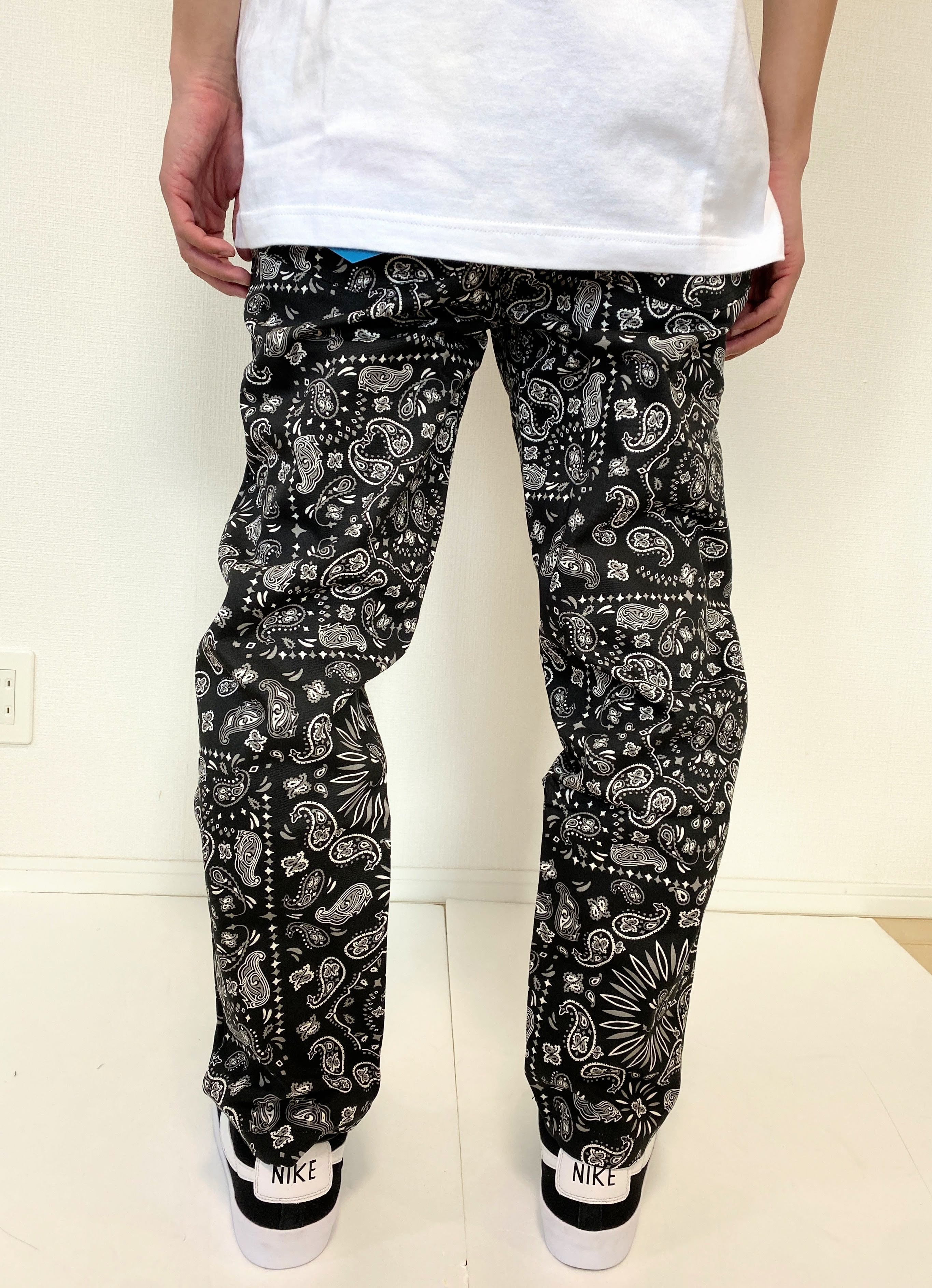 送料無料】COOK MAN Chef Pants paisley BLACK クックマン シェフパンツ ペイズリー バンダナ柄 黒 GOOD  STORE