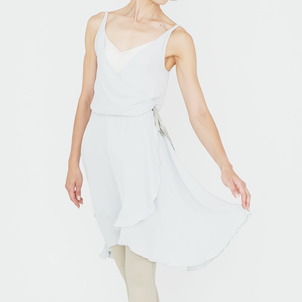 美品　Merlette カシュクールワンピ　巻きスカートワンピース　梨花着用 DRESS+（ドレスプラス） ワンピース Aライン フレアワンピース 春 夏