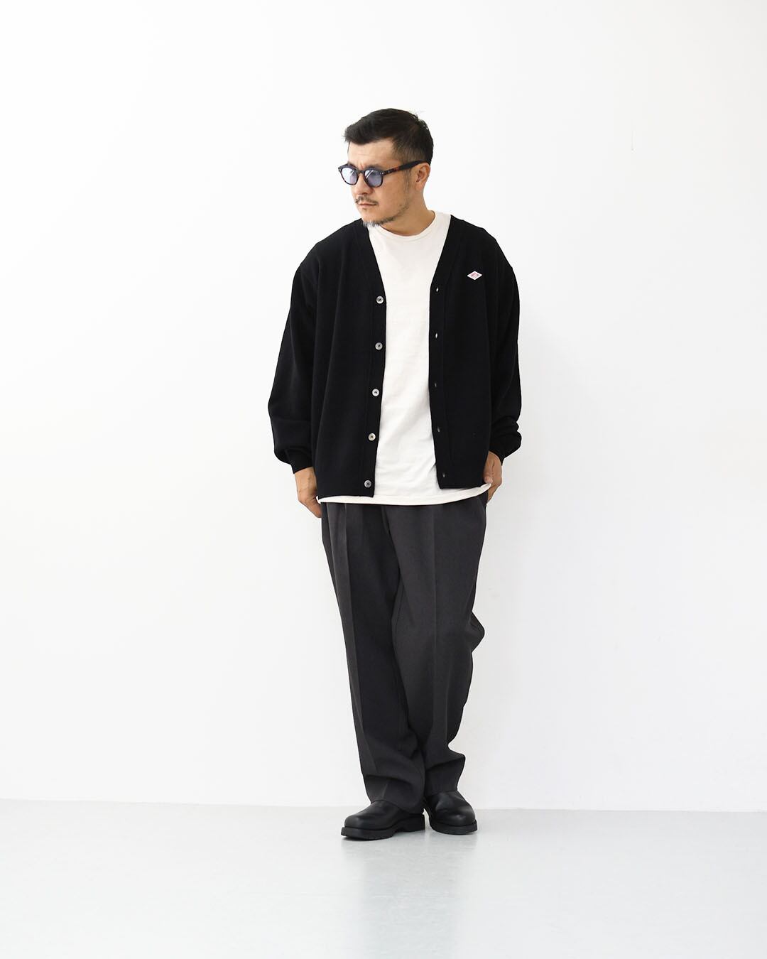 DT-D0030LMW DANTON V NECK CARDIGAN ラムウール ◇DANTON(ダントン) V NECK CARDIGAN ラムウールVネックカーディガン