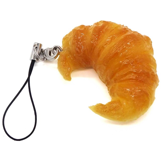 食べちゃいそうな クロワッサン 食品サンプル キーホルダー ストラップ