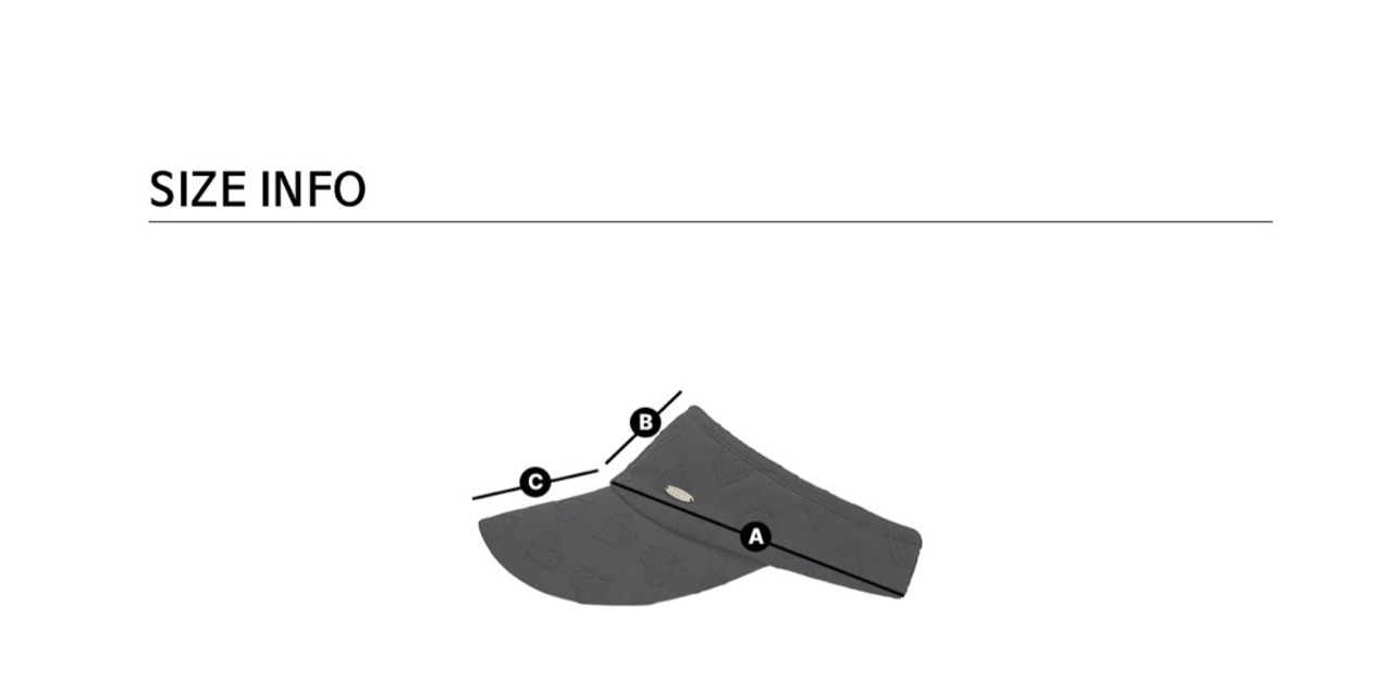 GOXO ゴーエックスオー メタルロゴハートエンボバイザー ブラック