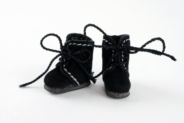 ドール靴 1/6 オビツ11 フロックブーツ SBB008BLK MW - 画像2