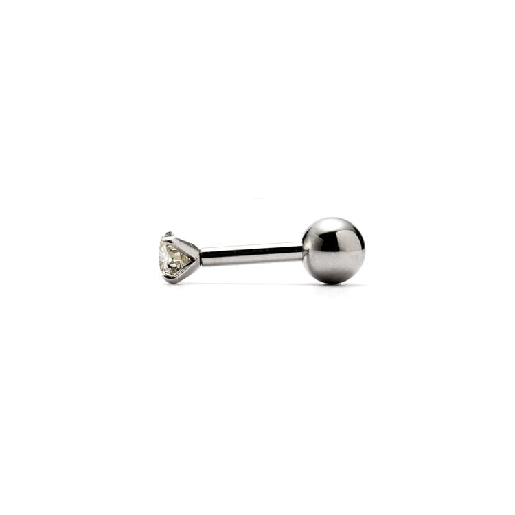 受注製作 】茶ノ極 一粒 天然ダイヤモンド 0.1ct つけっぱなし 18G 16G
