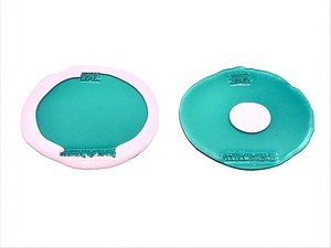 Set of 2 TABLE MATES COASTERS  Clear Emerald  Pink   "Fish Design by Gaetano Pesce"  /  CORSI DESIGN