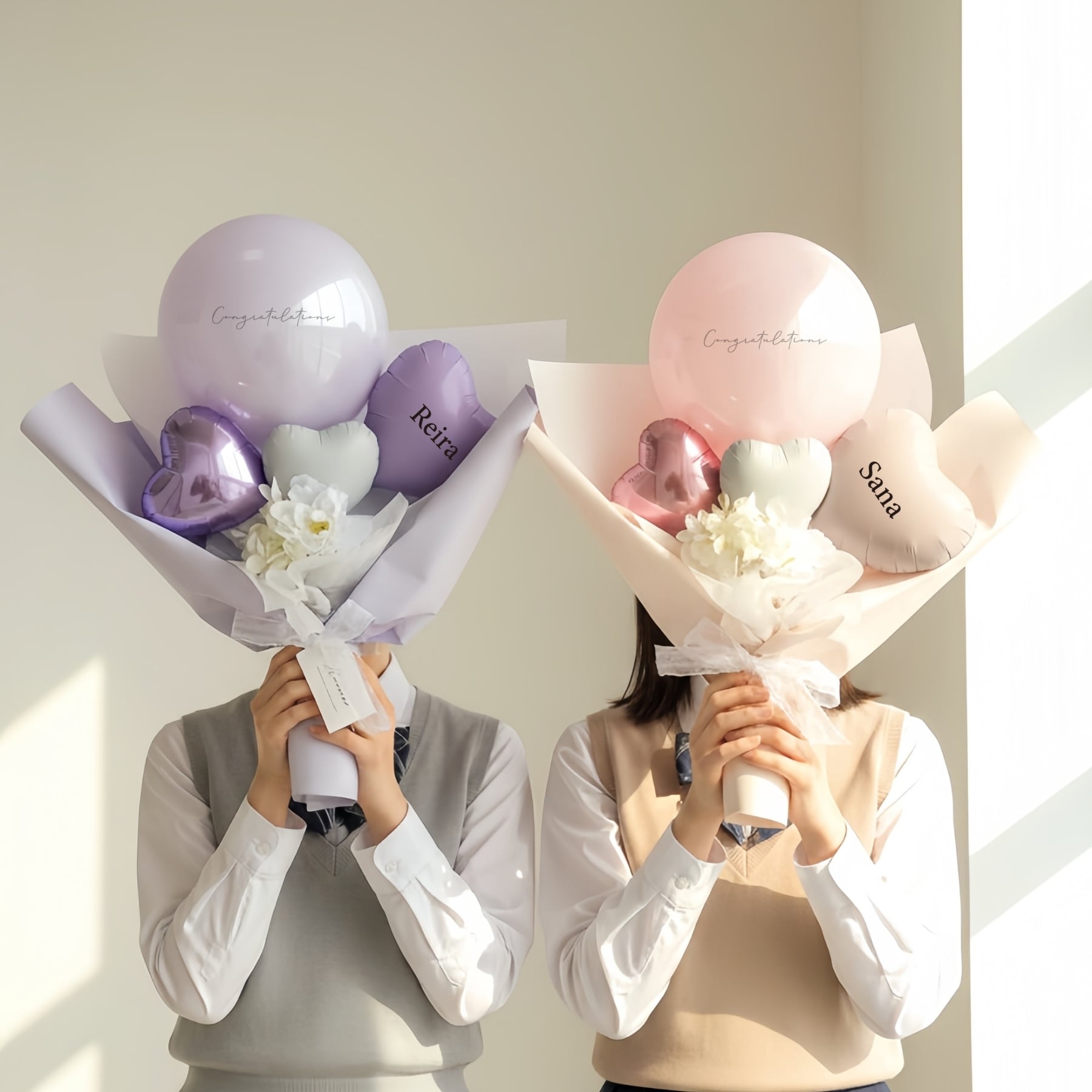 名入れ 無料】卒業バルーン ブーケM ギフト 卒業 ブーケ もらって