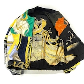 【bomber39】再構築リバーシブルボンバー Kimono×vintage scarf MIX BOMBER reversible JACKET