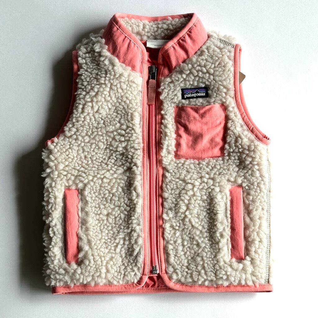 Patagonia Baby Retro-X Vest【2-5T】Natural/Sparkle Pink