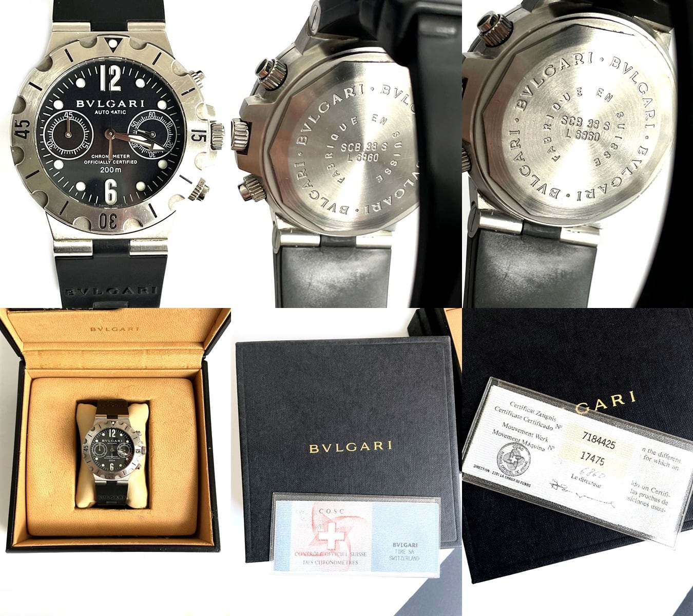 BVLGARI ブルガリ ディアゴノ スクーバクロノ クロノグラフ AT