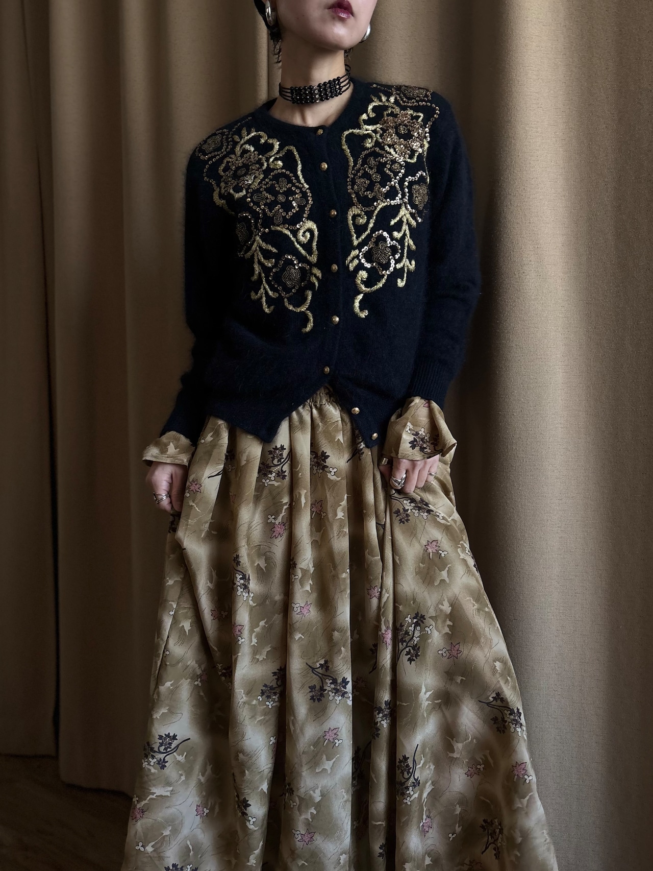 MADE IN JAPAN embroidery knit cardigan-5151-1