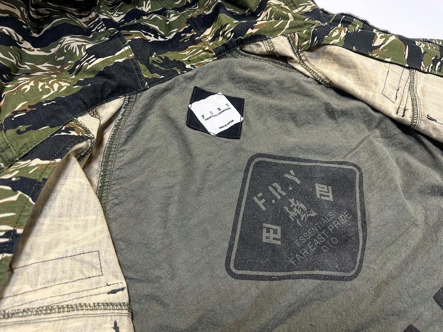 23SS Cotton Ripstop Tiger Camo Utility Fatigue Jacket / コットン