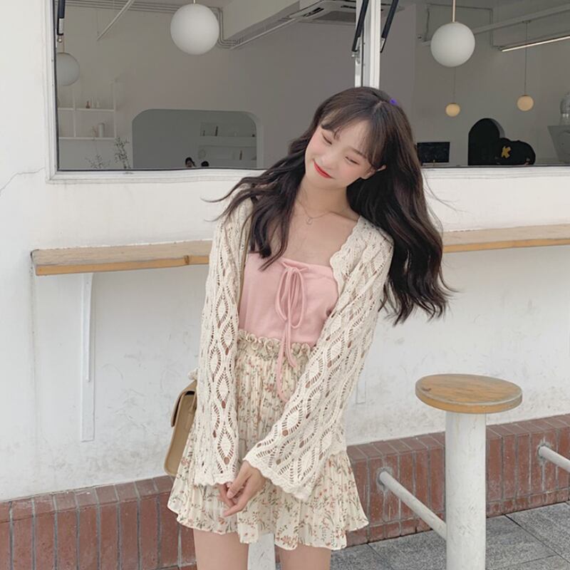 薄手ニットカーディガンスプリングサマースタイル 春物 夏物 萌量不足60816855994