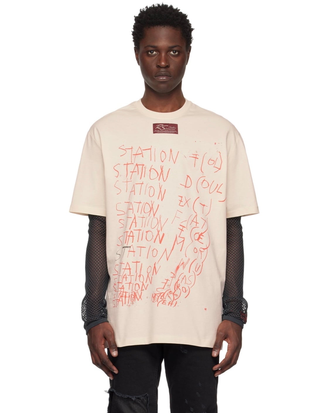 RAF SIMONS】Oversized T-shirt Station | idealclasse