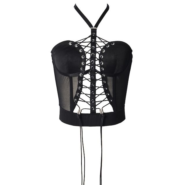 "self-portrait" lace up corset